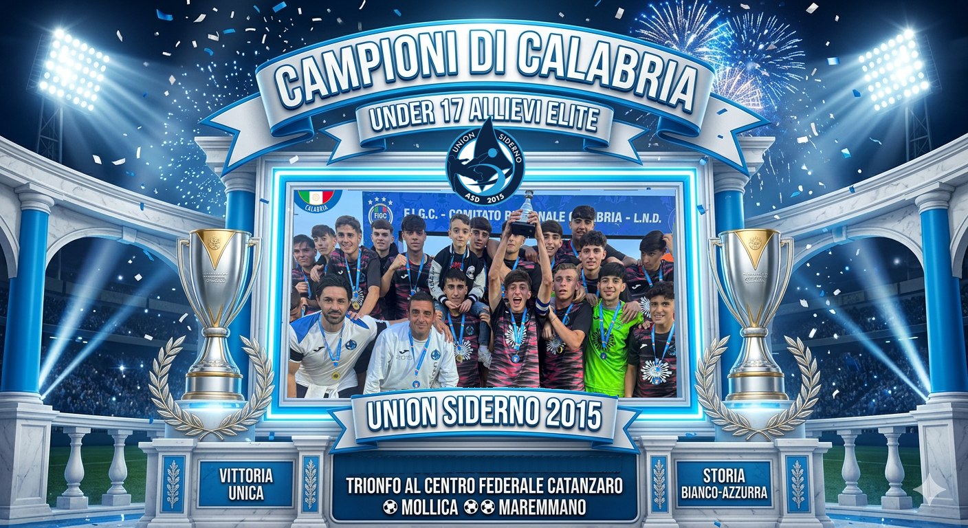 👑 L’APOTEOSI DELLA UNION SIDERNO: CAMPIONI DI CALABRIA! GLI UNDER 17 NELLA LEGGENDA